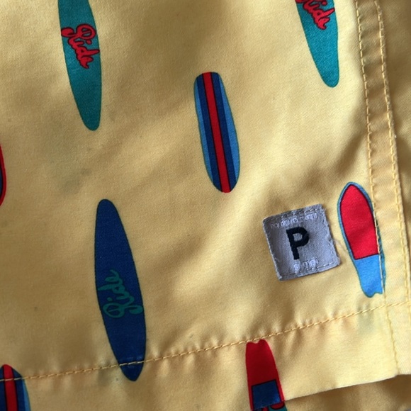 Polarn O. Pyret Boys Yellow Surfboard Swim Shorts Trunks Size 10-12 Y 146/152cm - Picture 3 of 8